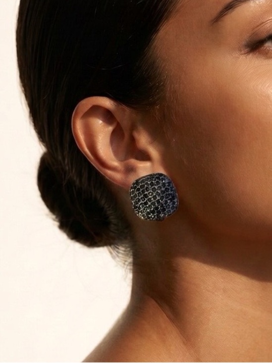 Liz Claiborne Jewelry - Liz Claiborne Paved Black Rhinestone Clip-on Earrings